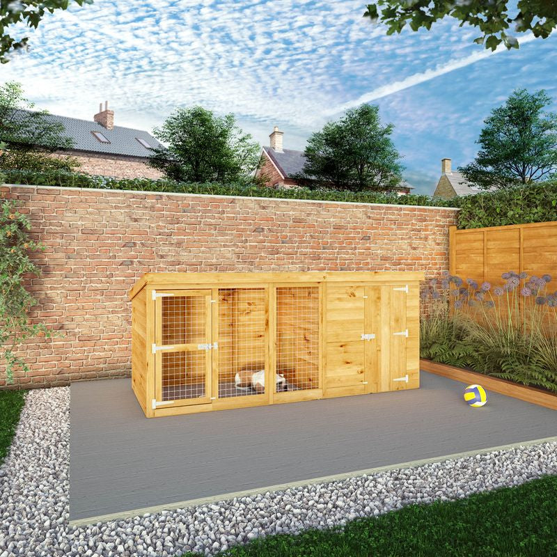 Adley 10' x 4' Dog Kennel & Run | Sheds.co.uk