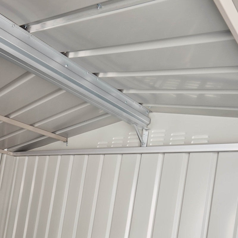 Adley 10' x 10' Apex Metal Shed - Grey | Sheds.co.uk