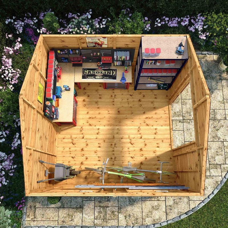 Adley 10' x 10' Premium Double Door Shiplap Modular Apex Workshop | Sheds.co.uk