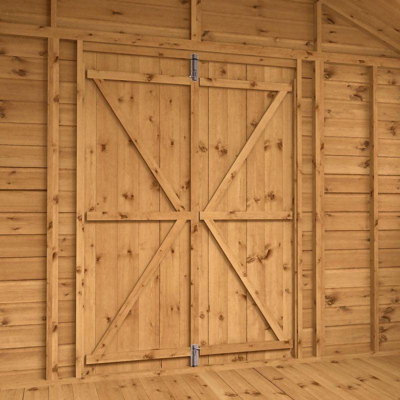 Adley 10' x 10' Premium Double Door Shiplap Modular Apex Workshop | Sheds.co.uk