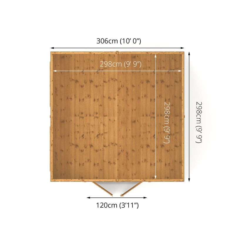 Adley 10' x 10' Premium Double Door Shiplap Modular Apex Workshop | Sheds.co.uk