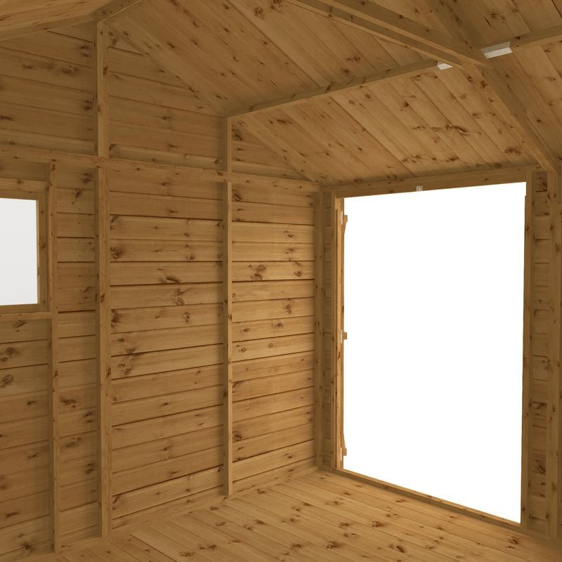 Adley 10' x 10' Premium Double Door Shiplap Modular Reverse Apex Workshop | Sheds.co.uk