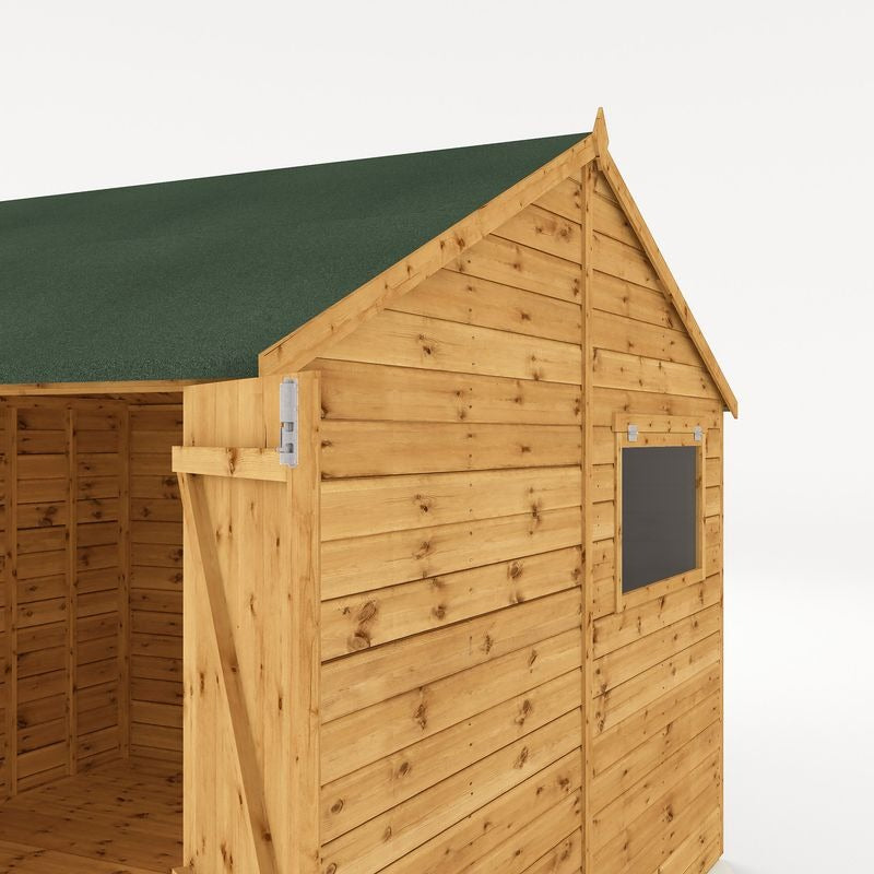 Adley 10' x 10' Premium Double Door Shiplap Modular Reverse Apex Workshop | Sheds.co.uk