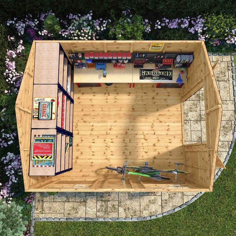 Adley 10' x 12' Premium Double Door Shiplap Modular Apex Workshop | Sheds.co.uk