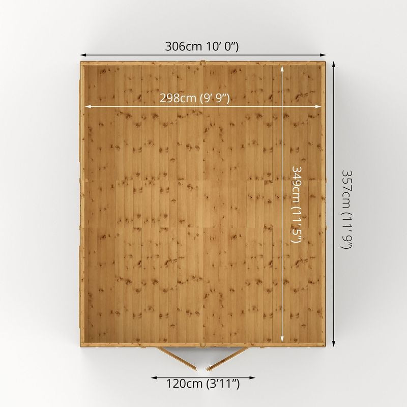 Adley 10' x 12' Premium Double Door Shiplap Modular Apex Workshop | Sheds.co.uk