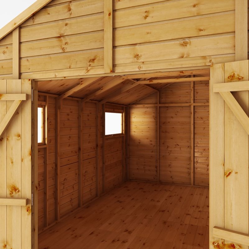 Adley 10' x 14' Premium Double Door Shiplap Modular Apex Workshop | Sheds.co.uk