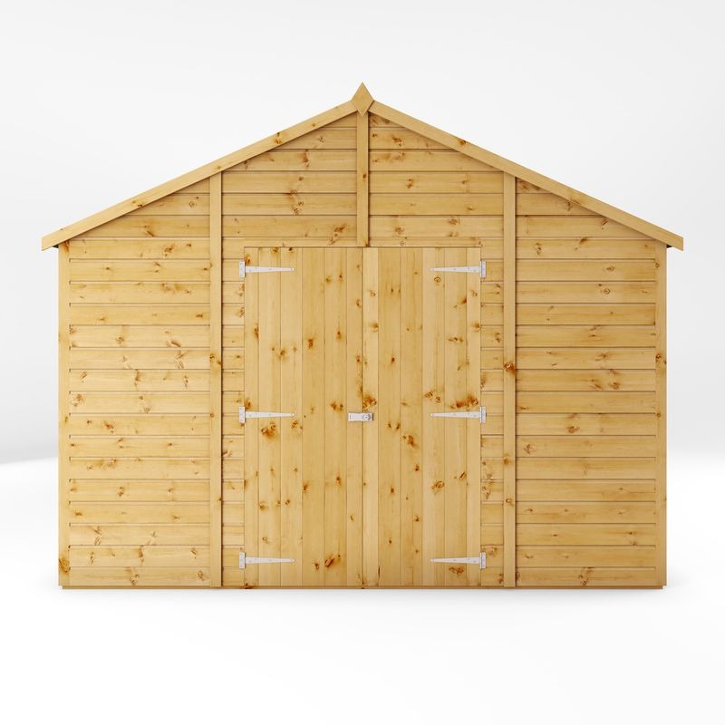 Adley 10' x 14' Premium Double Door Shiplap Modular Apex Workshop | Sheds.co.uk