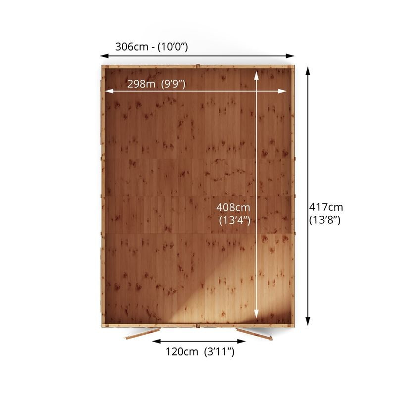 Adley 10' x 14' Premium Double Door Shiplap Modular Apex Workshop | Sheds.co.uk