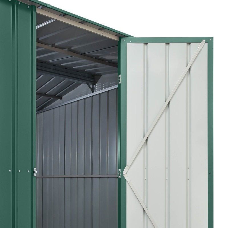 Adley 10' x 19' Dual Door Metal Workshop Garage - Green | Sheds.co.uk