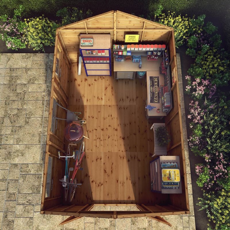 Adley 10' x 15' Premium Double Door Shiplap Modular Apex Workshop | Sheds.co.uk