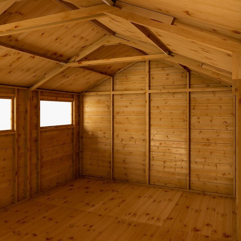 Adley 10' x 15' Premium Double Door Shiplap Modular Apex Workshop | Sheds.co.uk