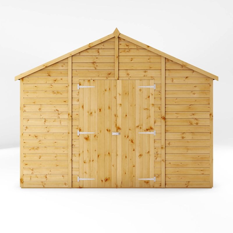 Adley 10' x 15' Premium Double Door Shiplap Modular Apex Workshop | Sheds.co.uk