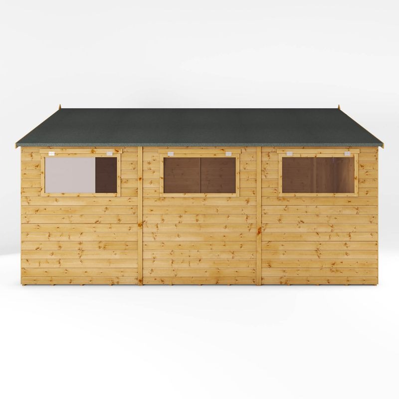 Adley 10' x 15' Premium Double Door Shiplap Modular Apex Workshop | Sheds.co.uk