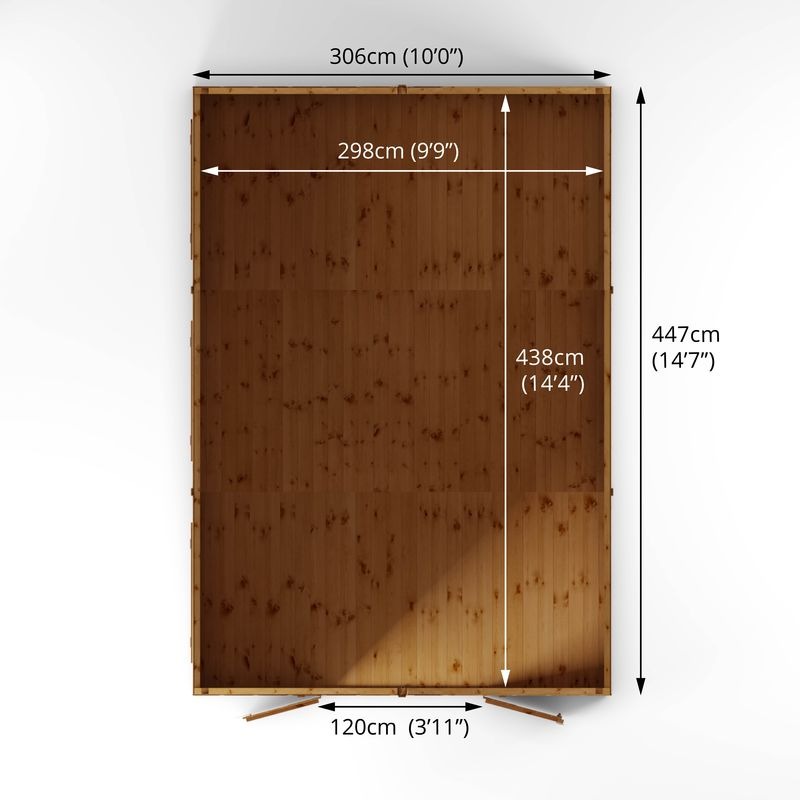 Adley 10' x 15' Premium Double Door Shiplap Modular Apex Workshop | Sheds.co.uk