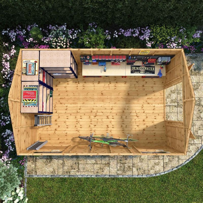 Adley 10' x 16' Premium Double Door Shiplap Modular Apex Workshop | Sheds.co.uk