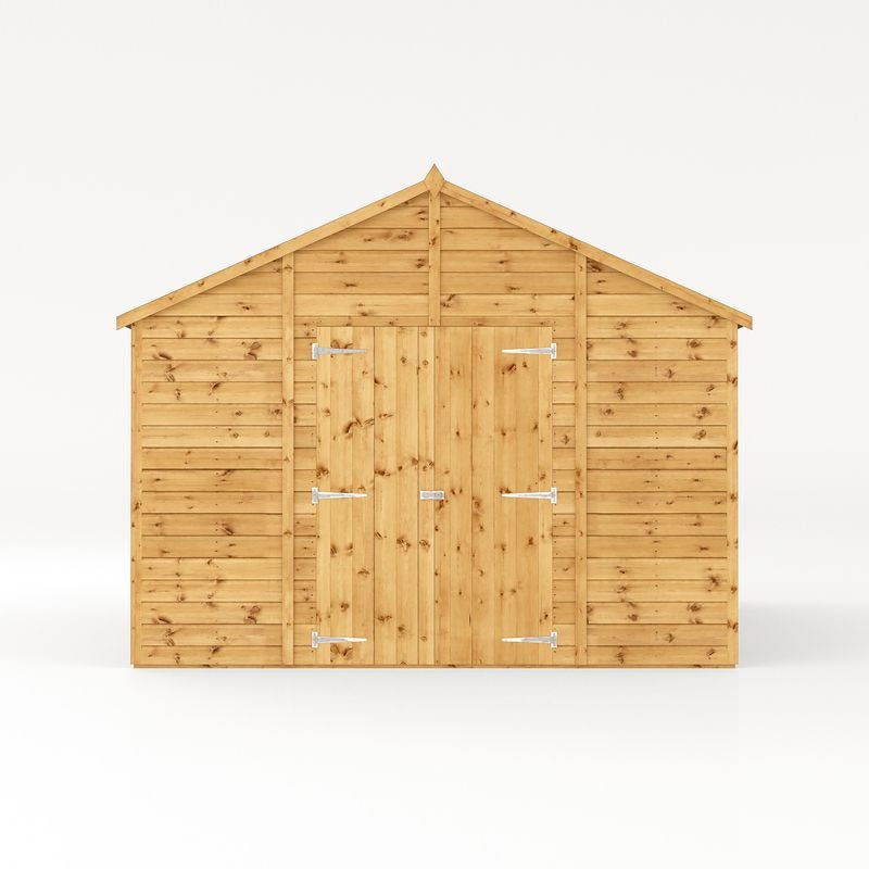 Adley 10' x 16' Premium Double Door Shiplap Modular Apex Workshop | Sheds.co.uk