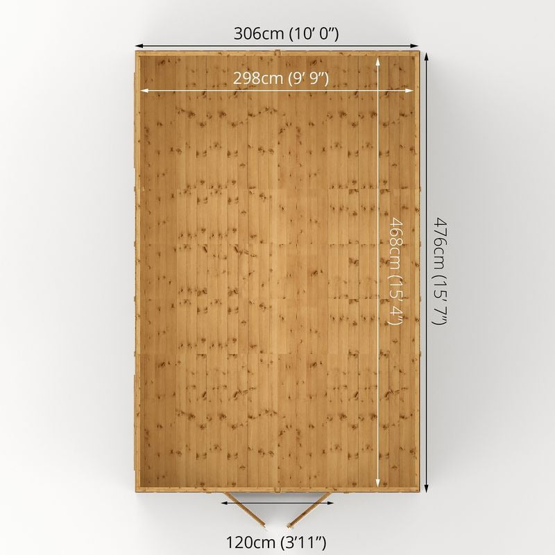 Adley 10' x 16' Premium Double Door Shiplap Modular Apex Workshop | Sheds.co.uk