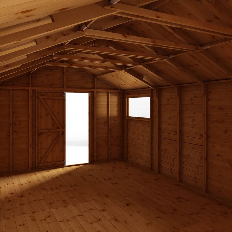 Adley 10' x 18' Premium Double Door Shiplap Modular Apex Workshop | Sheds.co.uk