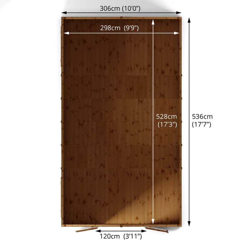 Adley 10' x 18' Premium Double Door Shiplap Modular Apex Workshop | Sheds.co.uk