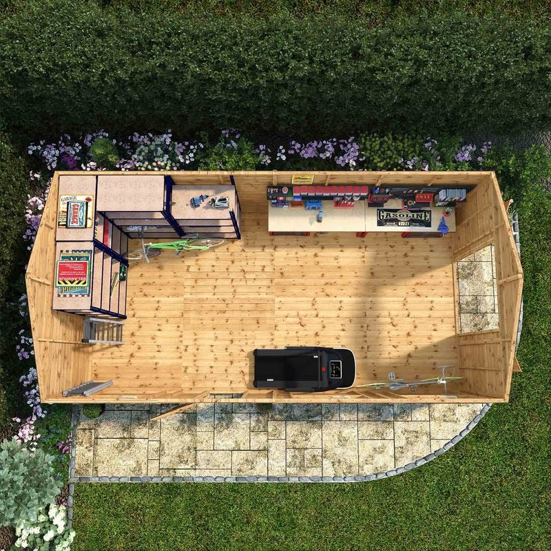 Adley 10' x 20' Premium Double Door Shiplap Modular Apex Workshop | Sheds.co.uk