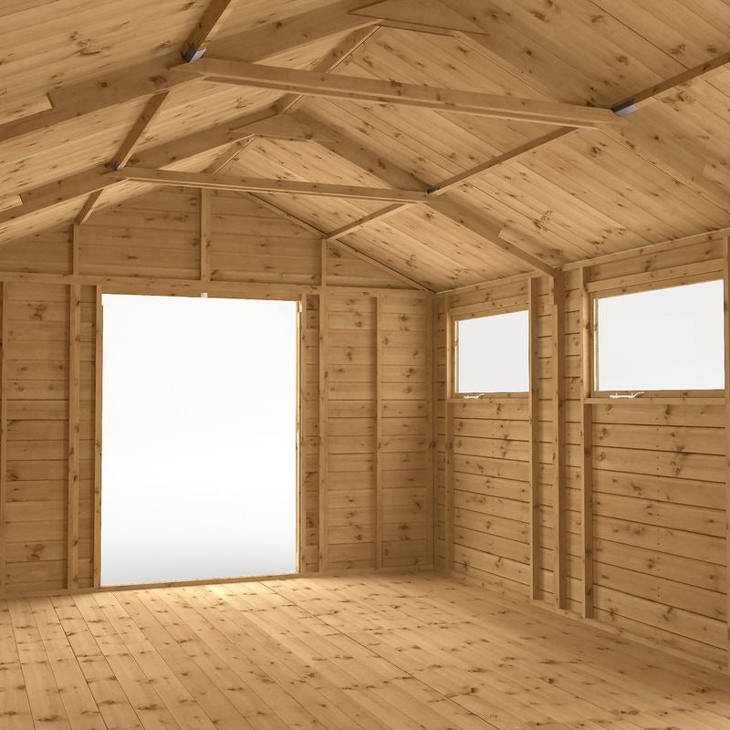 Adley 10' x 20' Premium Double Door Shiplap Modular Apex Workshop | Sheds.co.uk