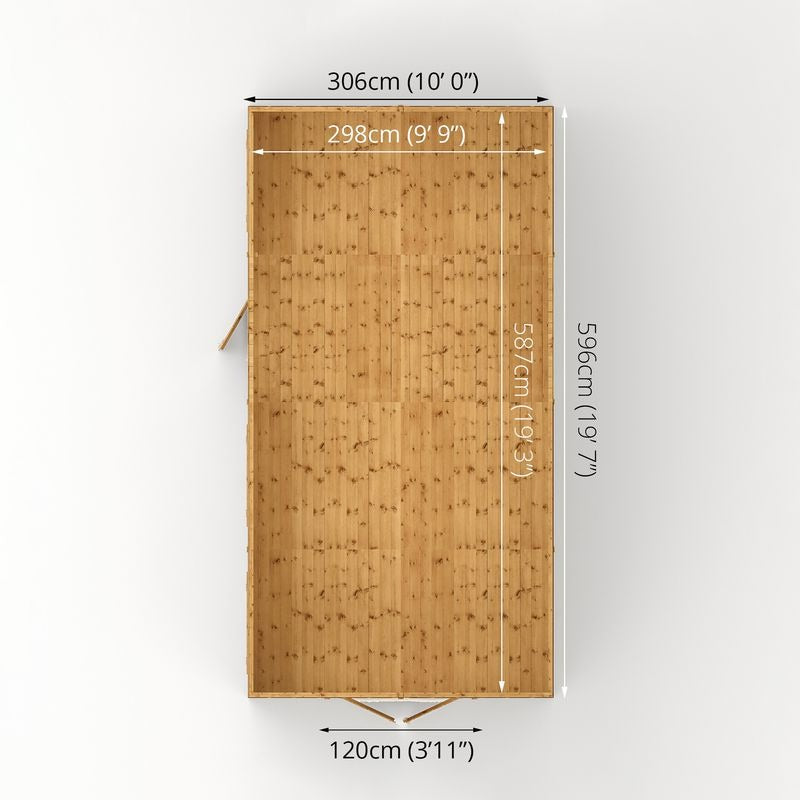 Adley 10' x 20' Premium Double Door Shiplap Modular Apex Workshop | Sheds.co.uk