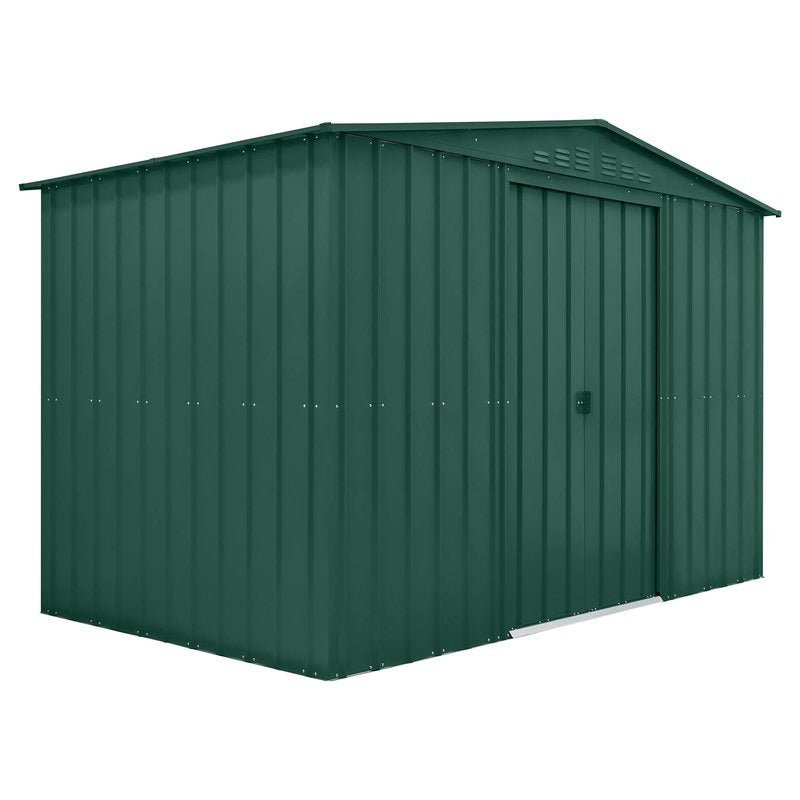Adley 10' x 6' Apex Metal Shed - Green | Sheds.co.uk