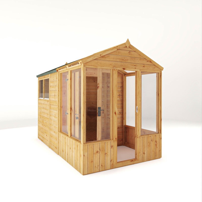 Adley 10' x 6' Lumberjack Premium Combi Wooden Greenhouse Shed | Sheds.co.uk