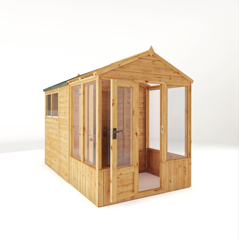Adley 10' x 6' Lumberjack Premium Combi Wooden Greenhouse Shed | Sheds.co.uk