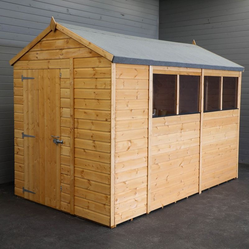 Adley 10' x 6' Lumberjack Premium Shiplap Modular Apex Shed | Sheds.co.uk