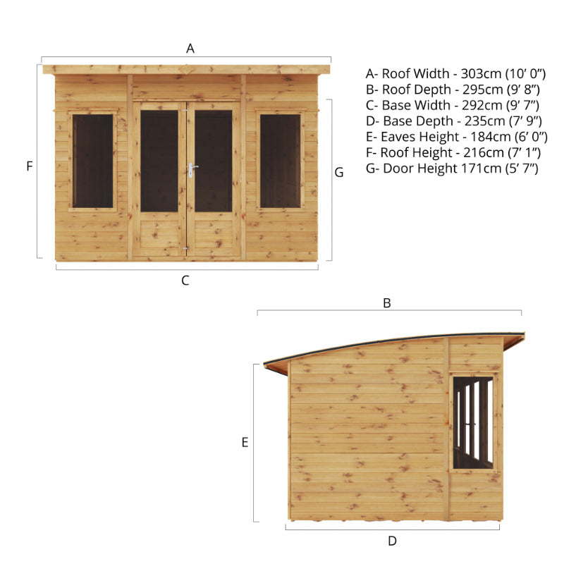 Adley 10' x 8' Loxley Summer House