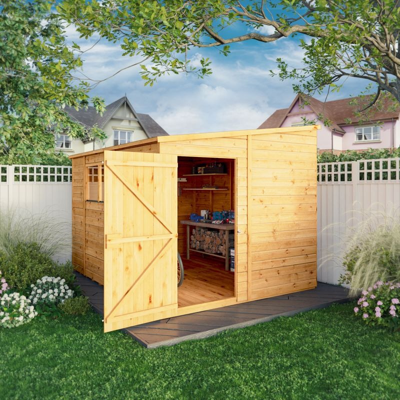Adley 10' x 8' Lumberjack Premium Shiplap Modular Pent Shed | Sheds.co.uk
