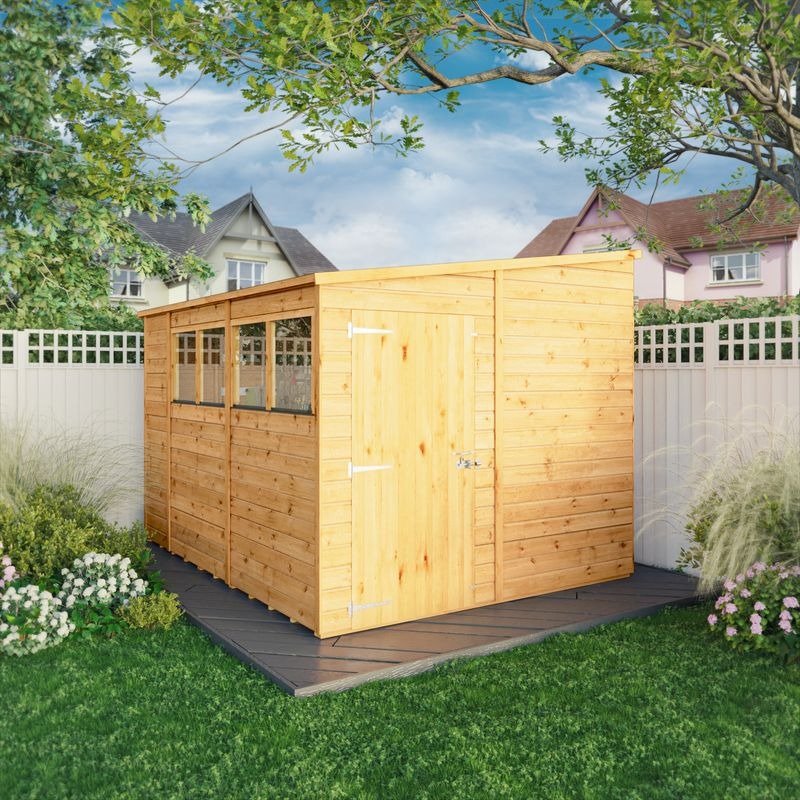 Adley 10' x 8' Lumberjack Premium Shiplap Modular Pent Shed | Sheds.co.uk