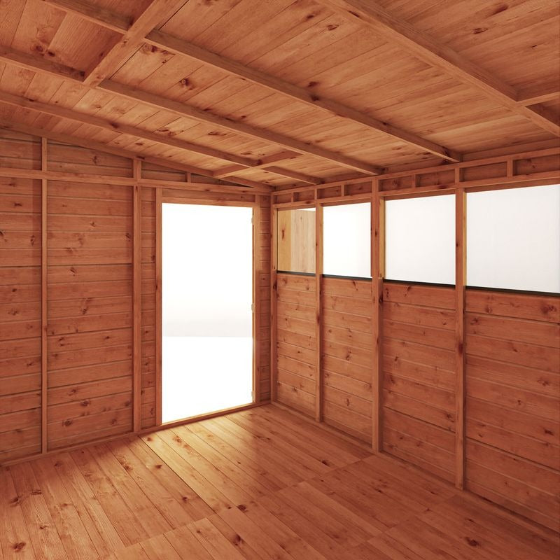 Adley 10' x 8' Lumberjack Premium Shiplap Modular Pent Shed | Sheds.co.uk