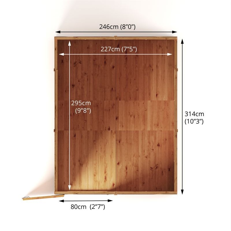 Adley 10' x 8' Lumberjack Premium Shiplap Modular Pent Shed | Sheds.co.uk