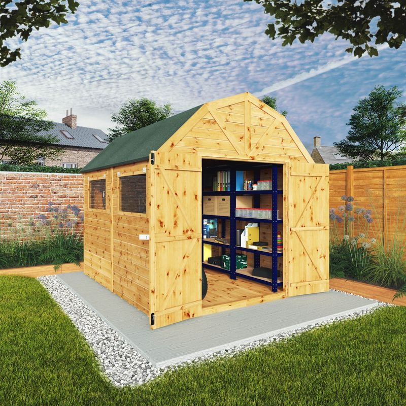 Adley 10' x 8' Premium Double Door Shiplap Dutch Barn | Sheds.co.uk