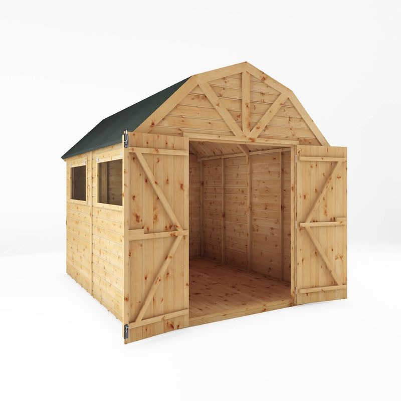 Adley 10' x 8' Premium Double Door Shiplap Dutch Barn | Sheds.co.uk