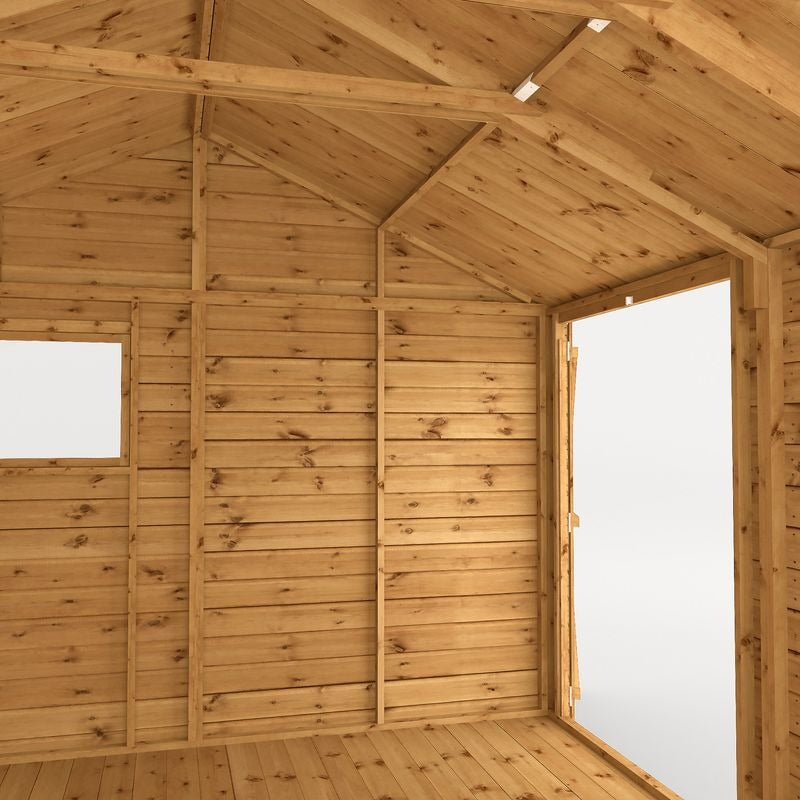 Adley 12' x 10' Premium Double Door Shiplap Modular Reverse Apex Workshop | Sheds.co.uk