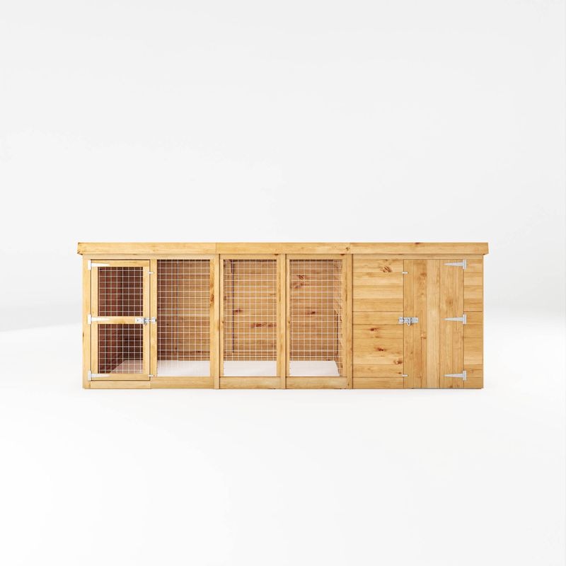 Adley 12' x 4' Dog Kennel & Run | Sheds.co.uk