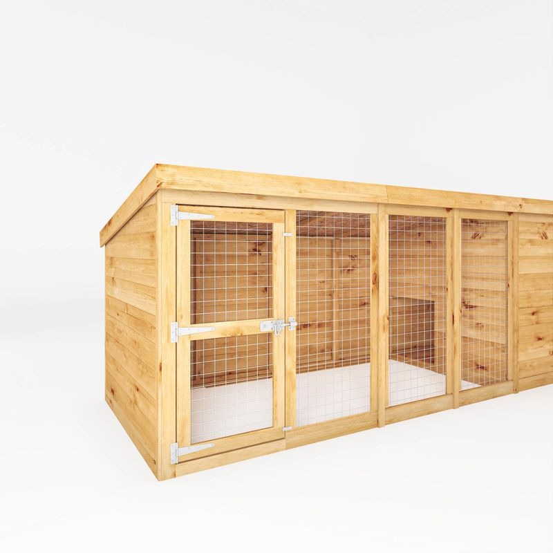 Adley 12' x 4' Dog Kennel & Run | Sheds.co.uk