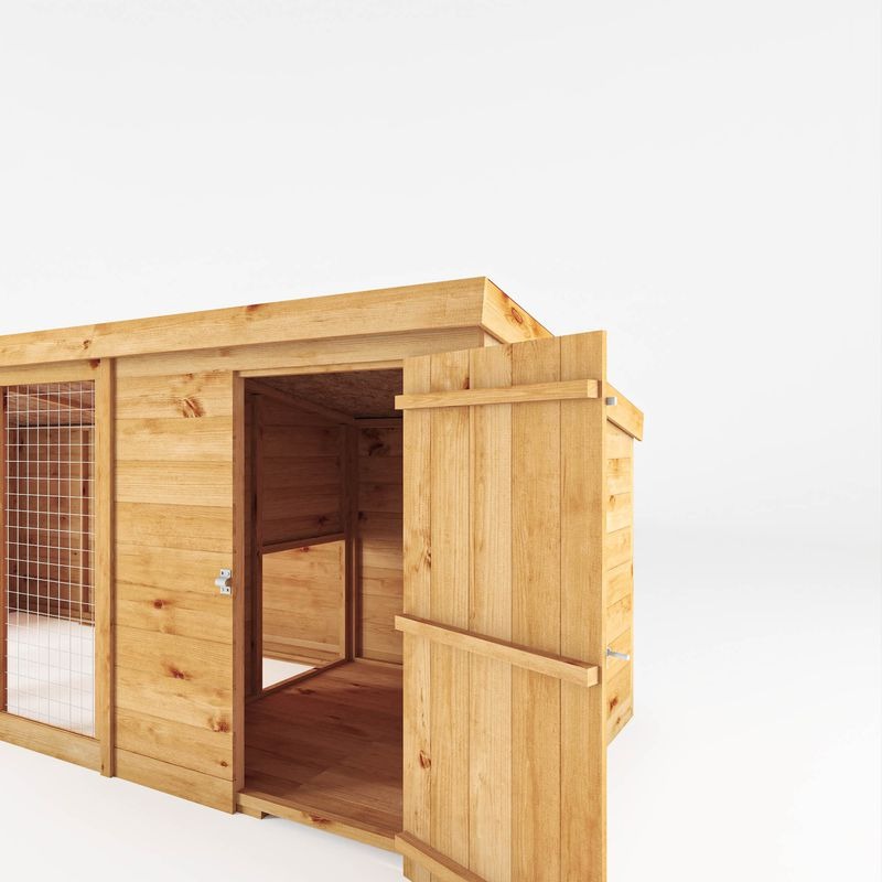 Adley 12' x 4' Dog Kennel & Run | Sheds.co.uk