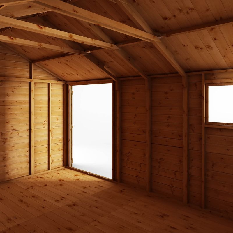 Adley 14' x 10' Premium Double Door Shiplap Modular Reverse Apex Workshop | Sheds.co.uk
