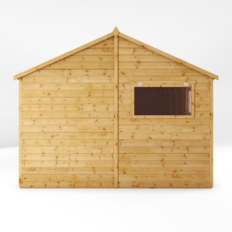 Adley 14' x 10' Premium Double Door Shiplap Modular Reverse Apex Workshop | Sheds.co.uk