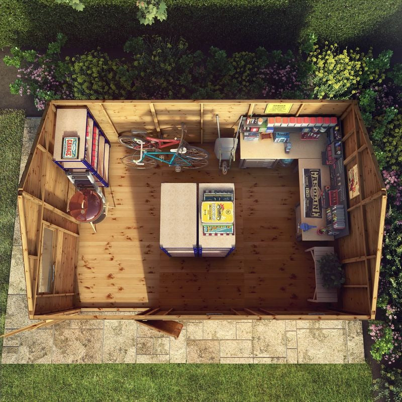 Adley 15' x 10' Premium Double Door Shiplap Modular Reverse Apex Workshop | Sheds.co.uk