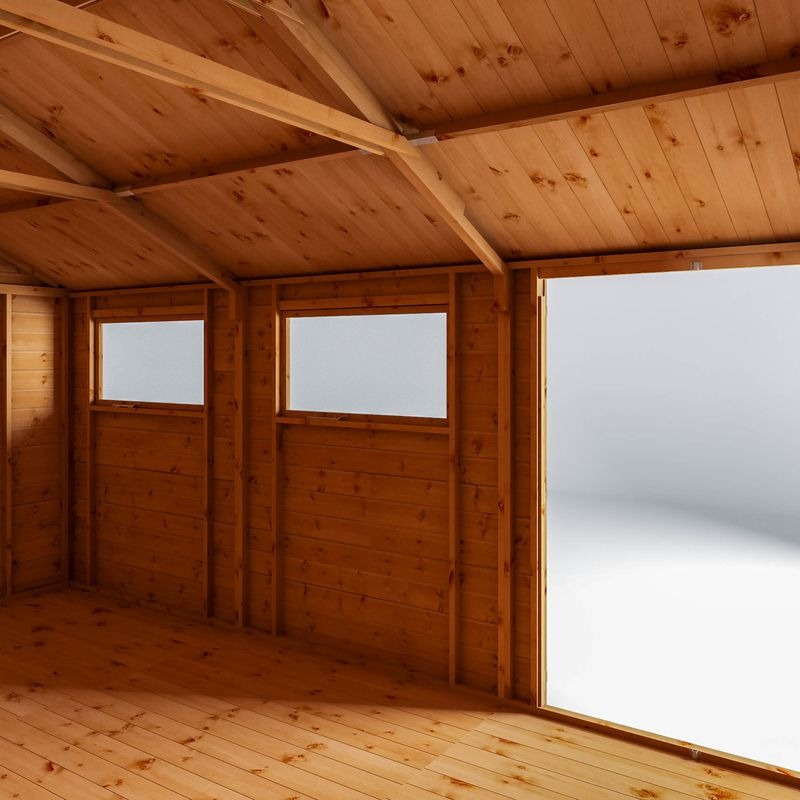Adley 15' x 10' Premium Double Door Shiplap Modular Reverse Apex Workshop | Sheds.co.uk