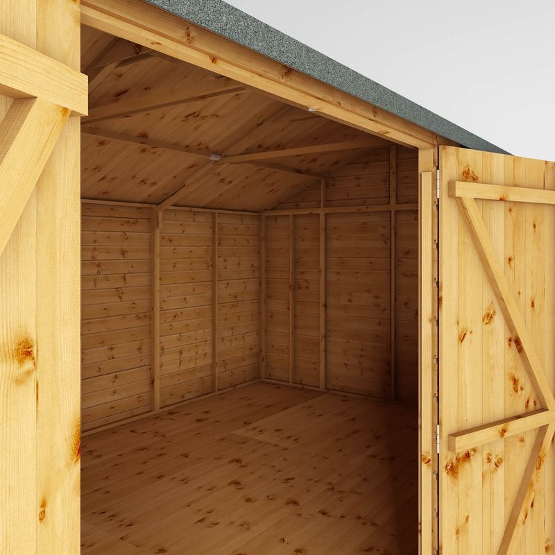 Adley 15' x 10' Premium Double Door Shiplap Modular Reverse Apex Workshop | Sheds.co.uk