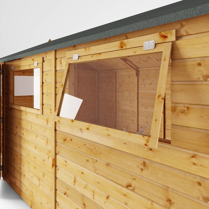 Adley 15' x 10' Premium Double Door Shiplap Modular Reverse Apex Workshop | Sheds.co.uk