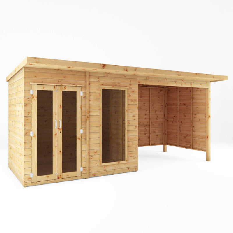 Adley 16' x 6' Honeybourne Summer House Plus Patio Area | Sheds.co.uk