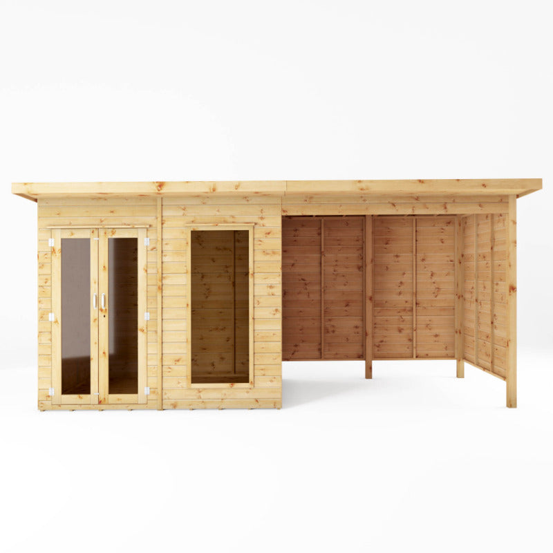 Adley 16' x 6' Honeybourne Summer House Plus Patio Area | Sheds.co.uk