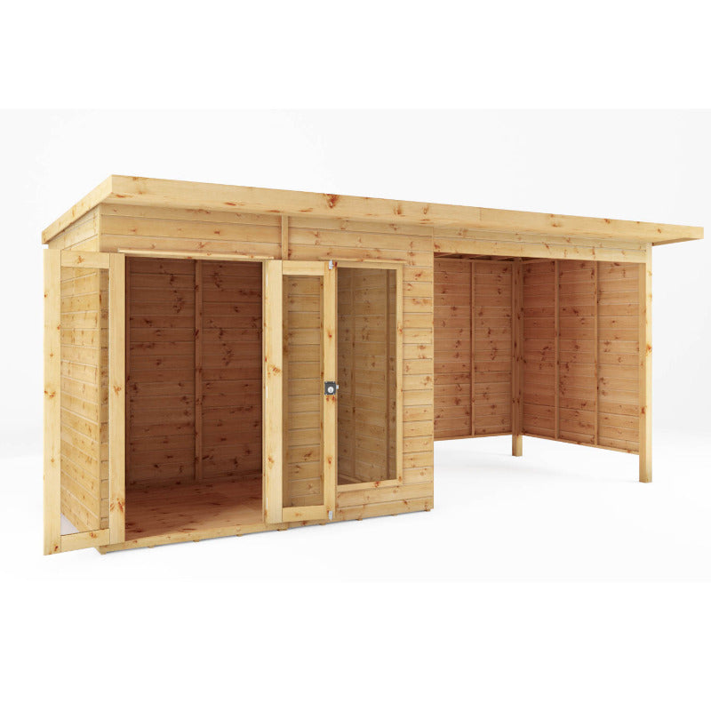 Adley 16' x 6' Honeybourne Summer House Plus Patio Area | Sheds.co.uk